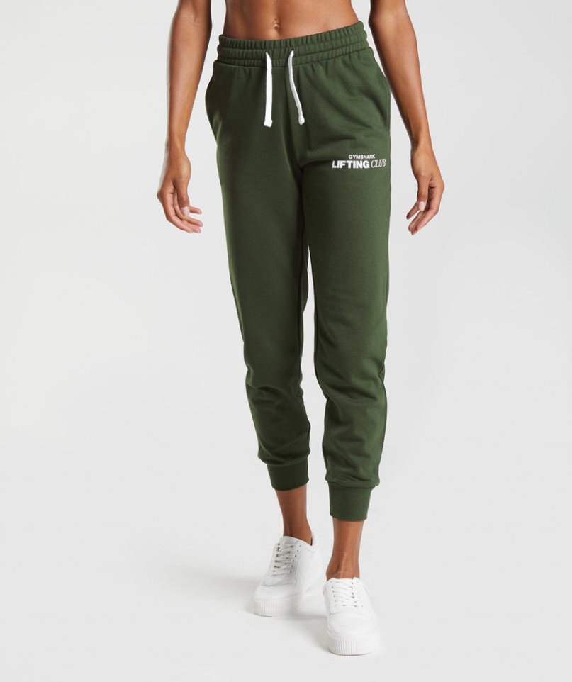 Spodnie Do Biegania Gymshark Social Club Damskie Oliwkowe | PL 394KML